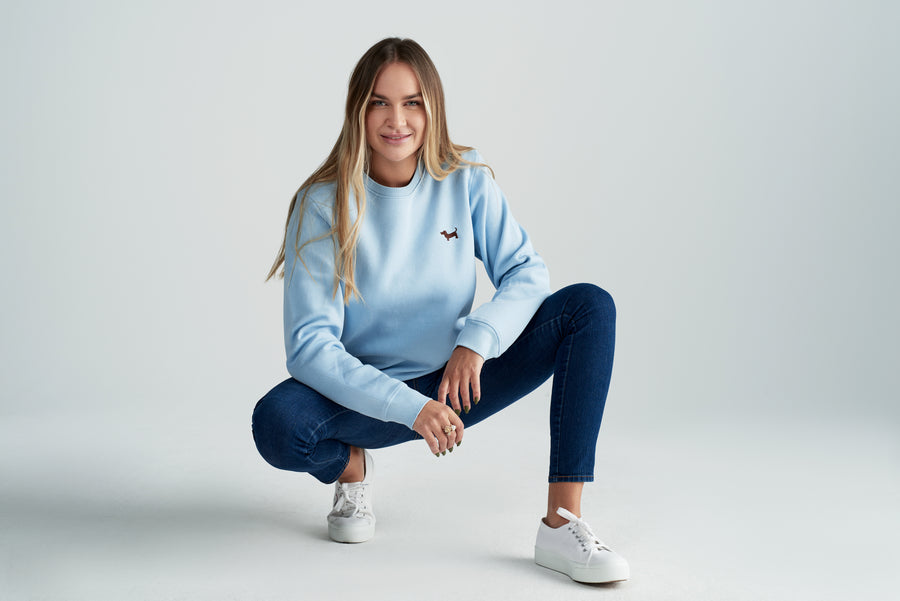 Nachhaltiges Damen-Sweatshirt "Daggi" in Hellblau