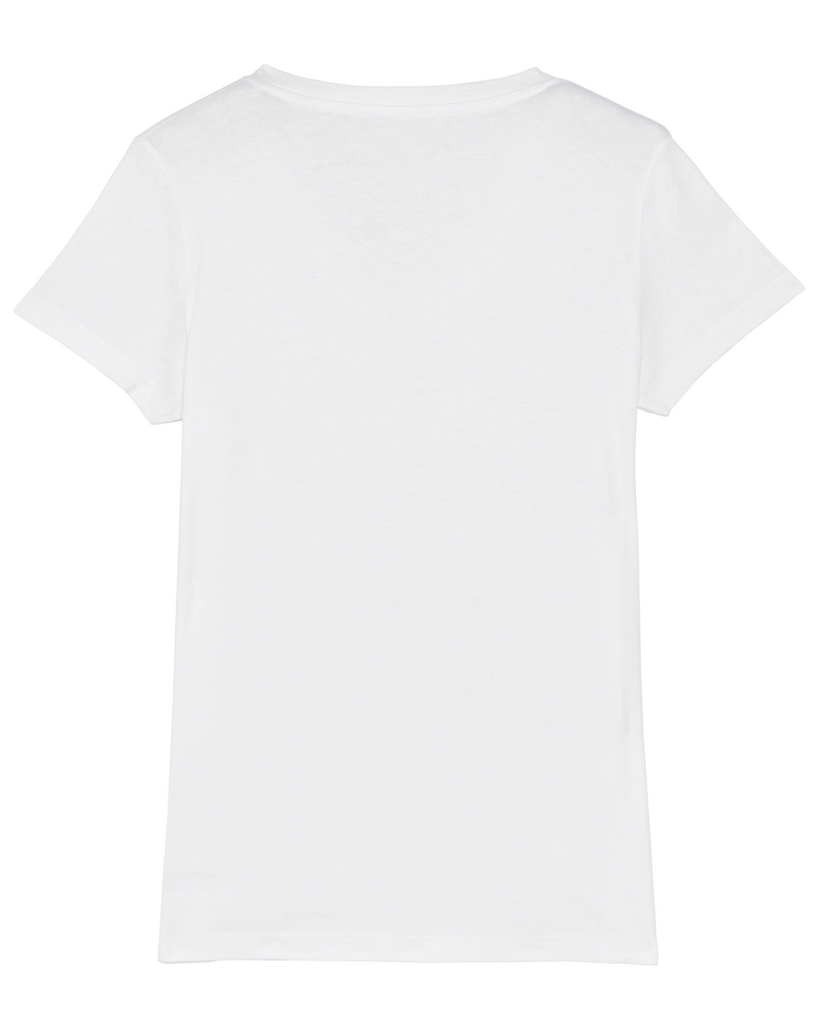 Nachhaltiges Damen-V-Shirt "Greta" in Weiß